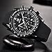 Watches, Mens' watches Chronograph Sport Watch Waterproof Date Quartz Wrist Watch in Black Silicone Band