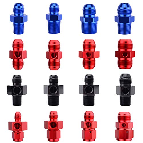 QUICATCH 【Ship from USA】 Braided 3/8 Fuel Line 6AN Oil/Gas/Fuel Hose End Fitting Hose Separator Clamp Kit - Thumbnail 3
