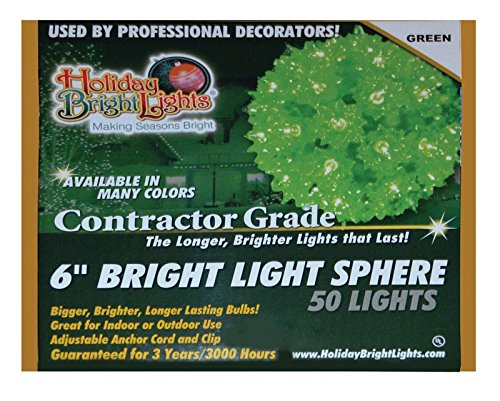 Bethlehem Lighting Indoor/Outdoor Mini StarChristmas Light Sphere 50, Green