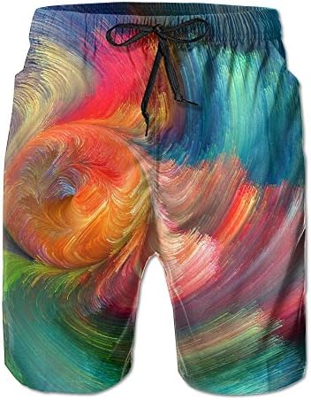 Latest Breathable Colors Drawstring Waist Colorful Whirlpool Shorts For Men