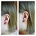 Multicolored rainbow glitter wood stud earrings 10mm