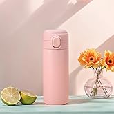 Insulated Water Bottle, Sports Bottles, Tumbler, Small Stainless Steel, Coffee Bottl,Metal Bottle, Purse Water Bottles for School,Travel, Leak Proof, BPA Free,11OZ (Pink)
