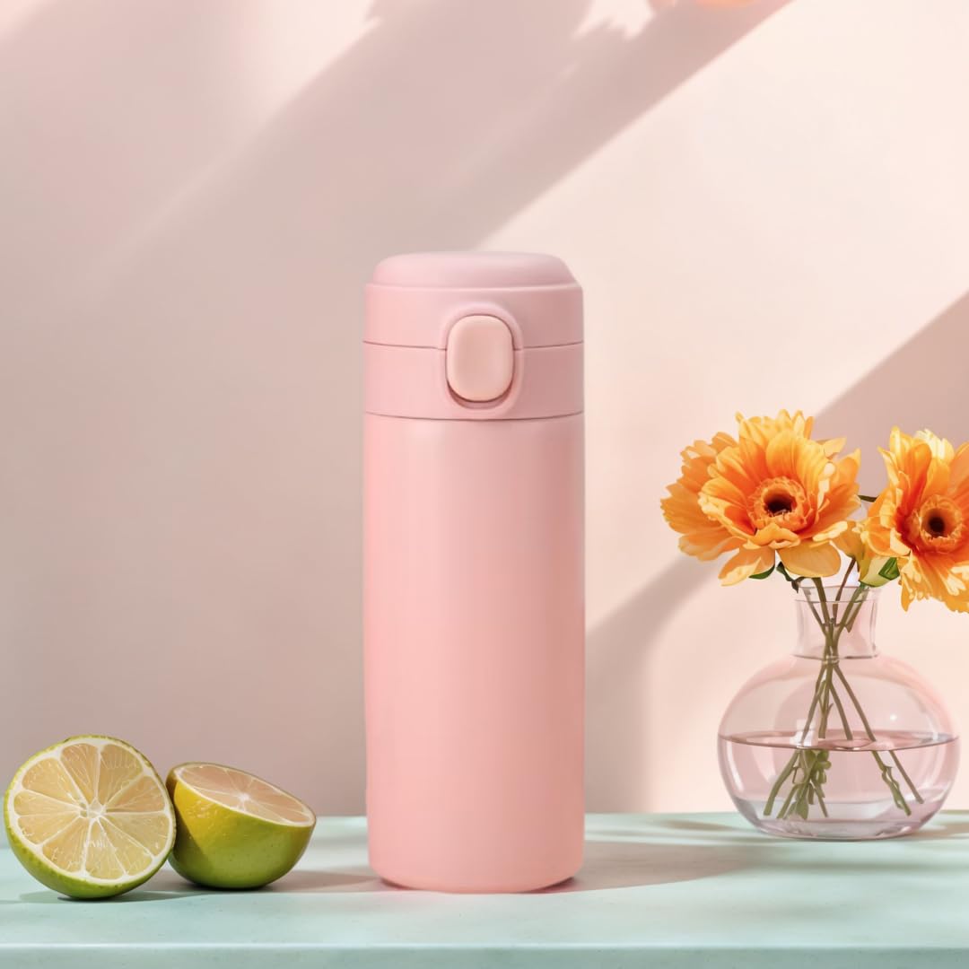 Photo 1 of Insulated Water Bottle, Sports Bottles, Tumbler, Small Stainless Steel, Coffee Bottl,Metal Bottle, Purse Water Bottles for School,Travel, Leak Proof, BPA Free,11OZ (Pink)