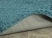 Indoor Solid Design Jute Back 3x5 Soft Shag Area Rug for Bedroom, Living Room, Dining Room, Office, 3'3