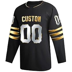 Pullonsy Black Customized Ice Hockey Jersey for Men