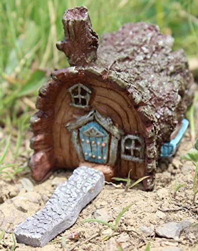 Fiddlehead Fairy Bundle of Micro Accessories - Micro Log House and Micro Stone Path
