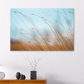 Canvas Wall Art - Landscape with Wild Grass - Giclee Print Gallery Wrap Modern Home Art Ready to Hang - 12x18 inches