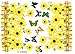 Kappier Yellow Gerbera Daisy Flowers / Sunflowers with Butterflies Over Fences Wall Decals