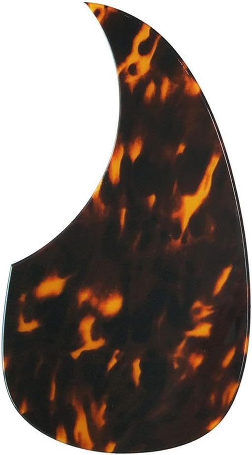 Pleroo 40 Inch Custom Acoustic Guitar Pickguard Scratch Plate Teardrop Shape (Totroise Print1)