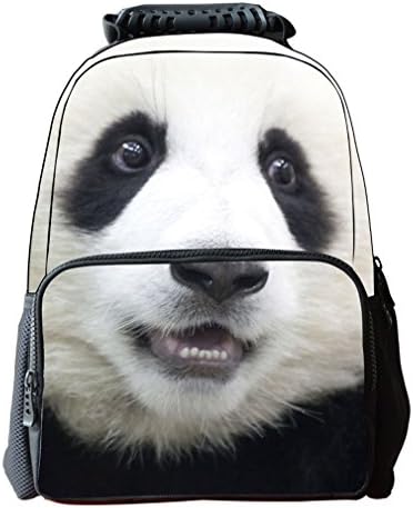 Eimyt Cool 3D Animal Planar Print Pattern Book Bag Polyester Fabric For Student Kid Backpack Panda 30L