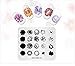Rolabling 4 Pcs Nail Art Stamping Plate Set Spring Flower Nature Series Image Plates Nail Art Polish Stamping Template Manicure Tools (009)