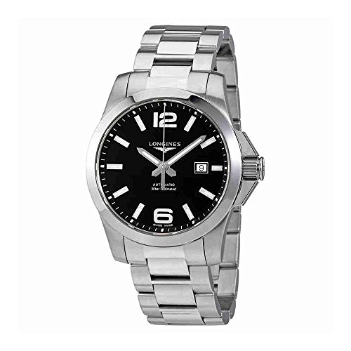 Longines conquest black dial automatic mens watch l37784586