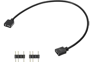 Generic ARGB Extension Cable, 5V 12" 3 Pin 1 to 1 Female to Female ARGB Adapter Cable with 3 Pin Male Connectors for PC Compu