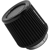 RIAYOOE 4 inch Cone Intake Filter for Engine Cold Air Inlet 76mm 89mm 101mm Universal Performance Filters
