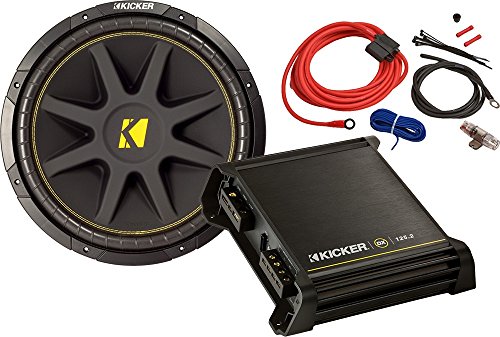 Kicker 42KCB12512 Bass Starter Package (Amplifier+Subwoofer+Amp Kit)