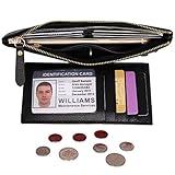 Women RFID Blocking Wallet Slim Luxury Leather Credit Card Holder Zipper Wallets