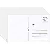 Erewa 25 Pieces Blank Postcards for Mailing 4x6 Inches, Printable Heavyweight Paper Cards 14pt/300gsm for DIY Thank You Cards, Greeting Cards Birthday Card and More(White)