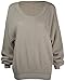 ZJ Clothes Women's Plus Size Long Sleeves Baggy Style Oversize Sweater Jumper