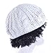 Hee grand Women Warm Baggy Knit Beret Ladies Winter Beanie Hat Lightweight Ski Knitted Hat White