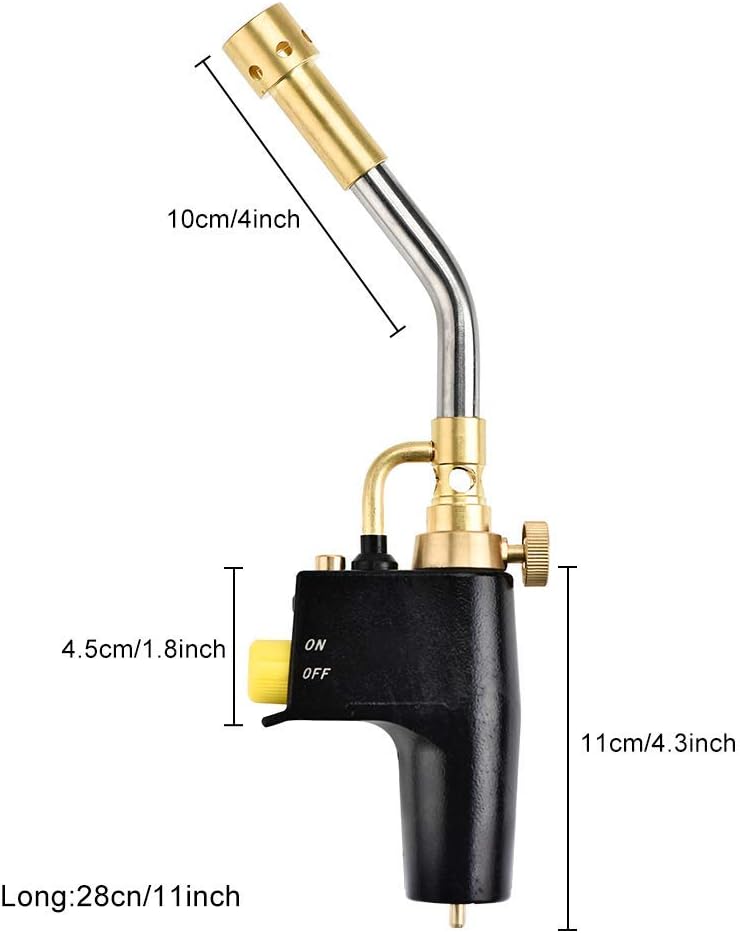 SEAAN MAPP Propane Torch Multi Purpose Trigger Start Propane Torch with 3 Nozzles/Tips, Gas Cylinders not Included - Image 4