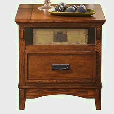 Amazon Com Couch Side Table With Storage Open Shelf Drawer