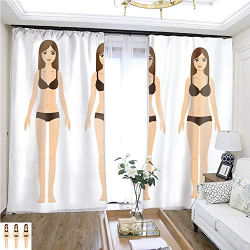 Custom Curtain Female Body Types W108 x L81 Provide Heat Highprecision Curtains for bedrooms Living Rooms Kitchens etc.