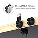Cable Management Cord Organizer ORICO 1 Channel Desk Cable Clips Wire Cord Holder for Power Cords and Charging Accessory Cables, Mouse Cable, PC, Office and Home (Black, 10PCS)
