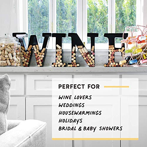 Metal Wine Cork Holder Letters A to Z Modern Housewarming Gift