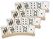 Da Vinci Set of 4 Curved Wooden Playing Card Holders in Natural Wood Finish (14 Inch)