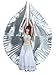 Dance Fairy Exotic Belly Dance Isis Wings Costumes,Silver(No Sticks)