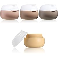 Travel Containers for Toiletries, Gemice Silicone Cream Jars, TSA Approved Travel Size Containers Leak-proof Travel Accessori