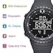Men's Sport Digital Wrist Watches Outdoor Water Resistant Military Casual LED Backlight Watch (Black)