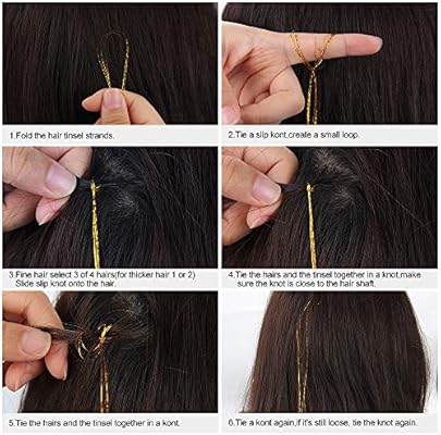 Hair Tinsel 12 Colors 1440 Strands Of Fairy Hair Sparkling Shiny