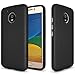 Moto E4 Case, OEAGO Motorola Moto E4 (4th Generation) Case - Anti Skid Non-Slip Neo Hybrid Plastic Silicone Rubber Defend Rugged Case Cover for Moto E4 / Moto E 4th Gen (2017 Release) - Black