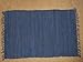 Bristol Blue Hand Woven Rag Rug, 24 inches x 36 inches, 100% Cotton