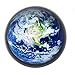 Waltz&F Crystal Blue Earth Paperweight Galss Globe Hemisphere Home Office Table Decoration