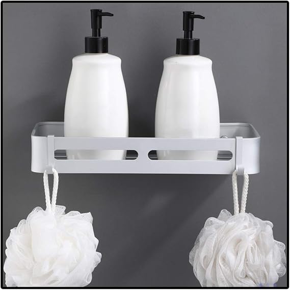 LUOTIANLANG Selfadhesive Bathroom Shelf Bathroom Shelf Aluminum Shower