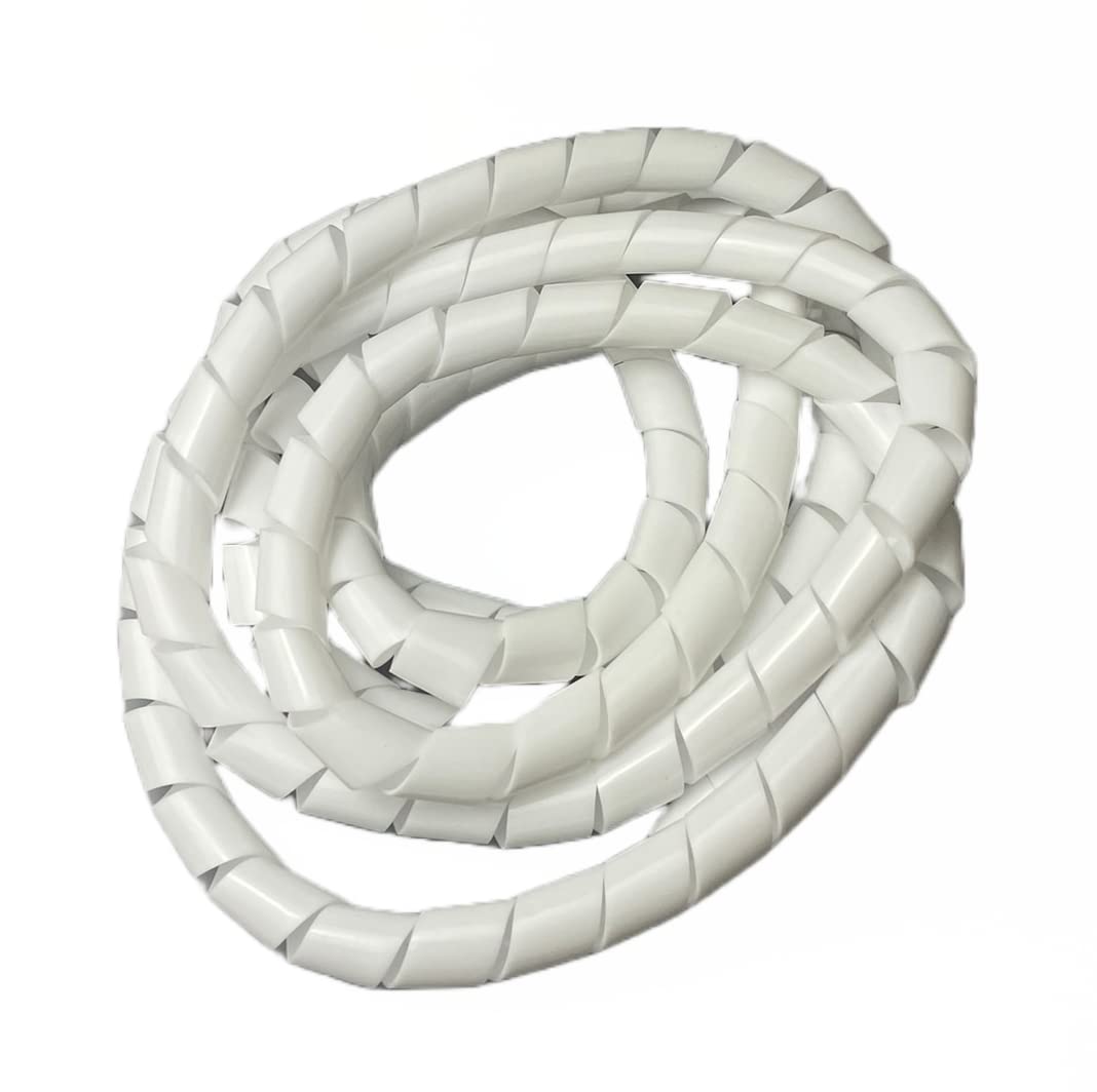 On1shelf® Cable Tidy Spiral Wrap, White- 12mm (2m)