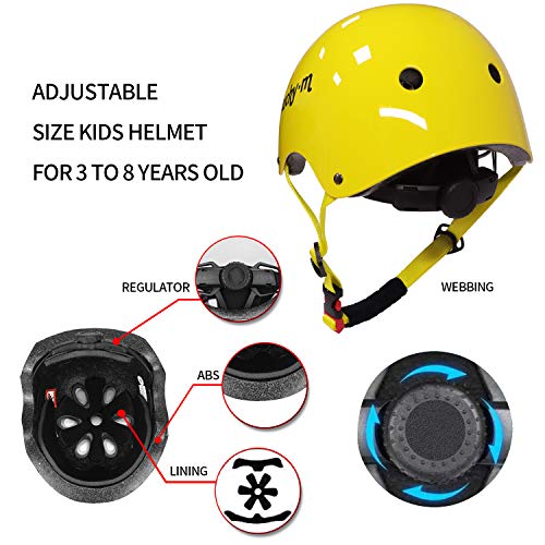 Lucky-M Kids Beschermende Gear Set Jongens Meisjes Verstelbare Maat Helm met Knie Pads Elleboog Pads Polsbeschermers… - Image 3