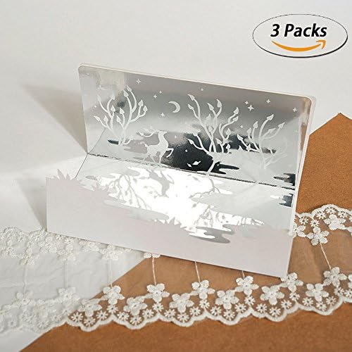 Greeting Card Lovers Friends Birthday Wedding Invitation Artistic Handwriting Matching Envelope（3 Packs