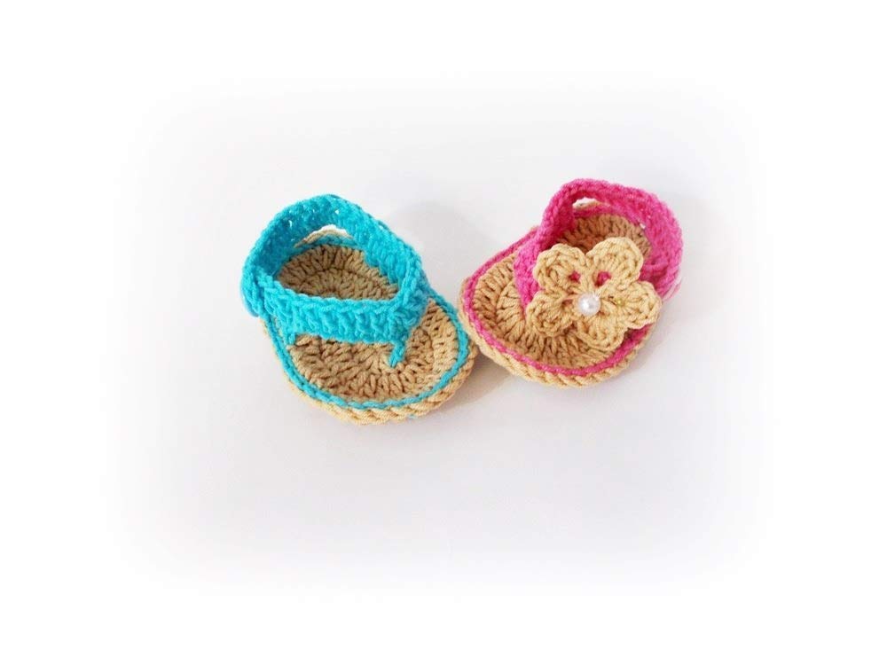 Baby Flip Flops Baby Sandals Blue Pink 