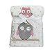 Lambs & Ivy Family Tree Coral/Gray/Gold Owl Blanket