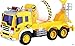 Memtes Friction Powered Cement Mixer Truck Toy with Lights and Sound for Kids
