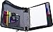 Case-it Classic Zipper Binder | 2-Inch O-Rings, 350 Sheet Capacity, Multiple Storage Pockets & Shoulder Strap | School & Office Organizer | D-251 Black