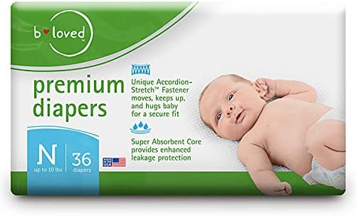 b loved Premium Diapers, Size Newborn, 36-Pack