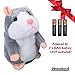 Talking Pet Hamster Electronic Animal Plush Toy - Mimics and Repeats After Words & Sounds for Kids Ages 4 - 100, Boys and Girls, Birthdays, Christmas by Neverland(Grey) (gara)