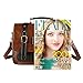 ECOSUSI Women Vintage Faux Leather Messenger Shoulder Satchel Weekender Fashion Bag