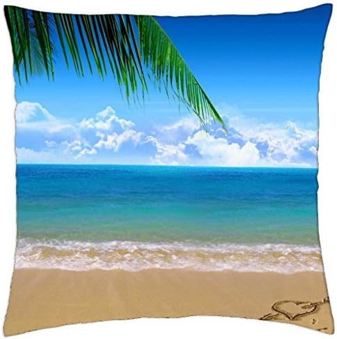 Lovely Beach - Throw Pillow Cover Case (16" x 16")
