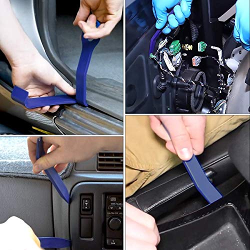 GLISTON 10pcs Auto Trim Removal Pry Tools Set, Car Clip Removal Kit, Door Panel Remover Tool for Trimming Vehicle Audio/Radio, Door Panel, Window, Interior Accessories