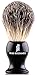 Men's Pure Badger Shaving Brush | Perfect Shave by Beau Brummell | Ergonomic Waterproof Black Resin Handle | 100% Badger Brush with Refined Materials | For Safety, Straight, Shaving and Double Razors